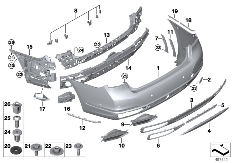 Genuine BMW 51129478559 G11 G12 Cover, Bumper, Rear Primed (Inc. 730LdX, 740LiX & 745Le) | ML Performance UK Car Parts