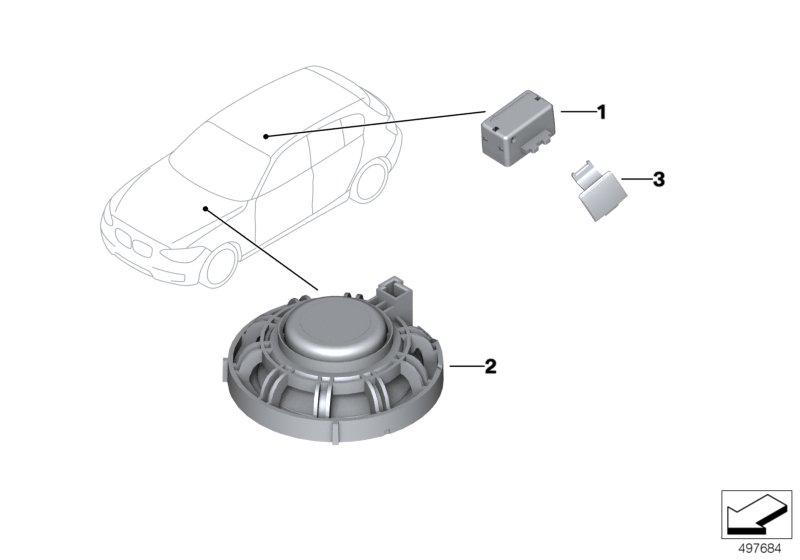 Genuine BMW Mini 65139151127 F82 F39 F13 Emergency Speaker (Inc. X3 20i 1.6, i3s 120Ah & 530dX) | ML Performance UK Car Parts