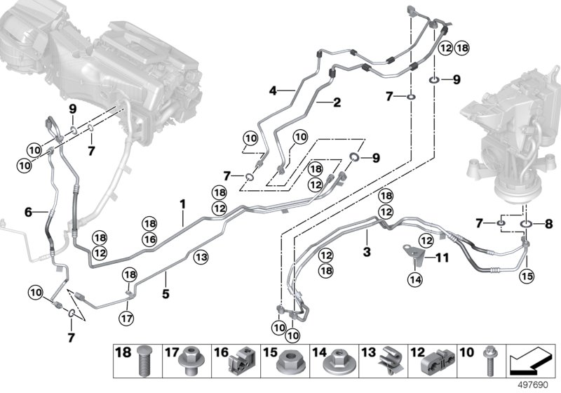 Genuine BMW 64536813593 G07 Pressure Line, Underfloor, Part 2 (Inc. X7 50iX, X7 30dX & X7 M50dX) | ML Performance UK Car Parts