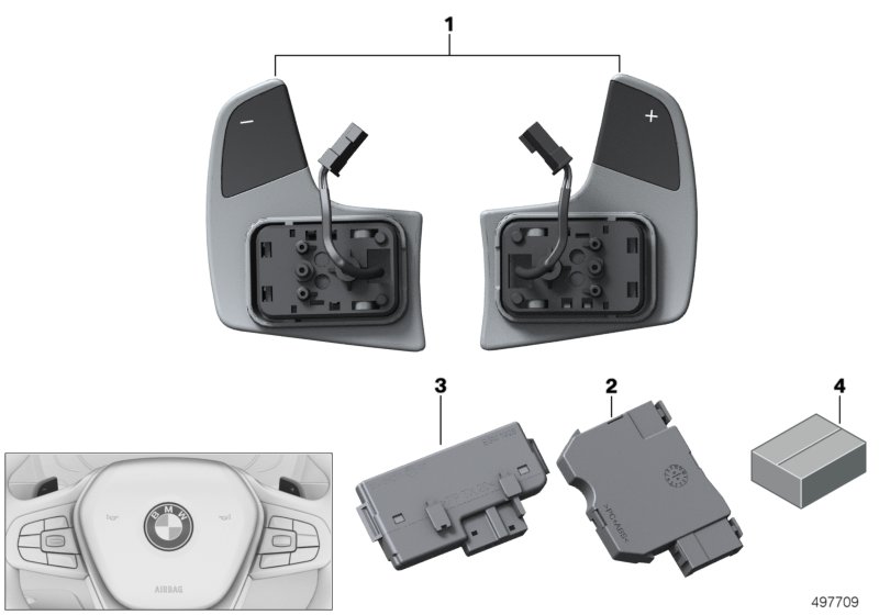 Genuine BMW 32306884432 G30 G02 G14 Steering Wheel Electronic Control (Inc. 540i, 730dX & 745eX) | ML Performance UK Car Parts