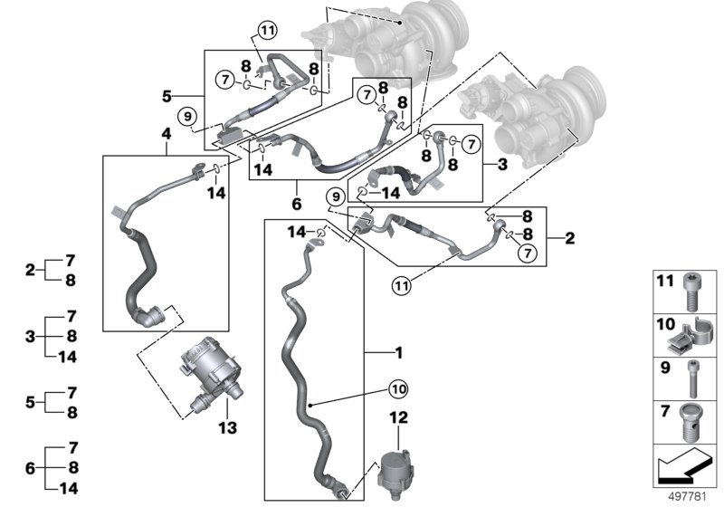 Genuine BMW 11539896888 G14 G12 G16 Coolant Line, Turbocharger Supply Line (Inc. M850iX, 750LiX & 750iX) | ML Performance UK Car Parts