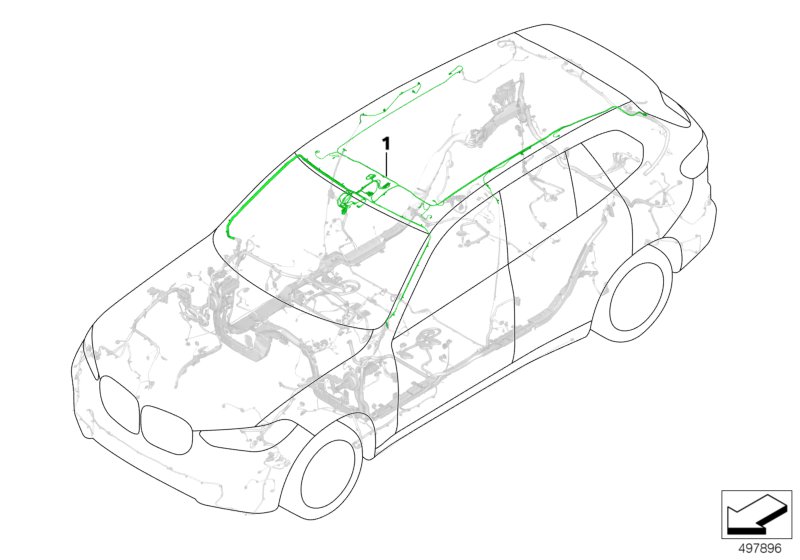 Genuine BMW 61128709262 G05 Roof Cable Harness (Inc. X5) | ML Performance UK Car Parts