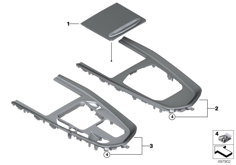 Genuine BMW 51168076115 G29 Storage Compartment Trim, Alu Tetragon (Inc. Z4) | ML Performance UK Car Parts