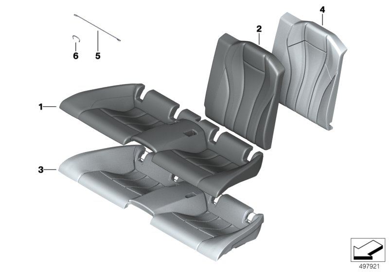 Genuine BMW 52207951476 G14 Cover Backrest Leather Right TARTUFO (Inc. 840i, 840dX & 840iX) | ML Performance UK Car Parts