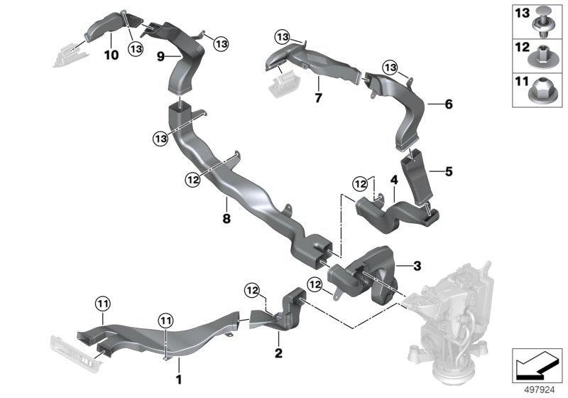 Genuine BMW 64227434335 G07 Cold Air Duct Left (Inc. X7) | ML Performance UK Car Parts