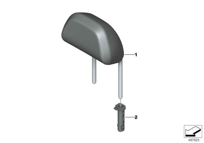 Genuine BMW 52208098736 F91 Headrest Leather COMPETITION (Inc. M8) | ML Performance UK Car Parts