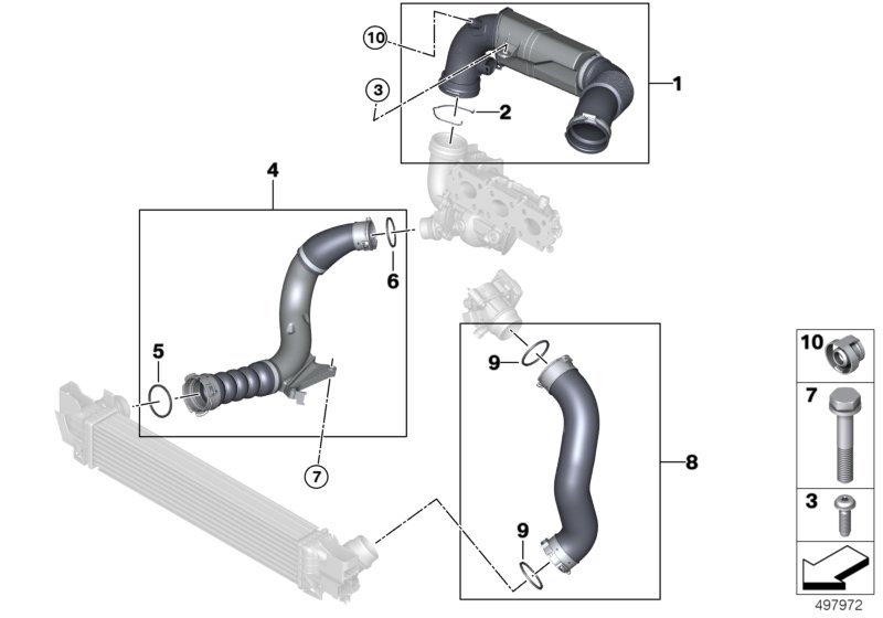 Genuine BMW Mini 13718616212 F48 F56 Charge Air Line (Inc. X1 28iX, X1 25iX & 225iX) | ML Performance UK Car Parts