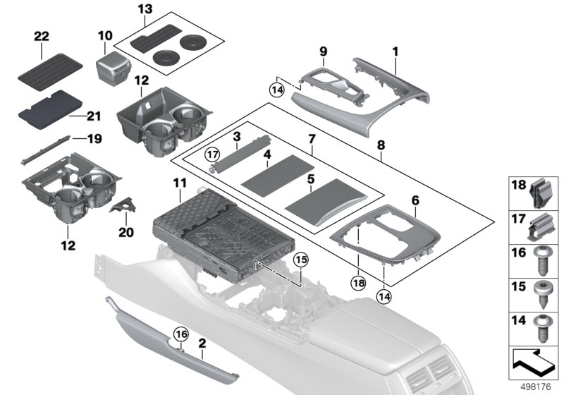 Genuine BMW 51167949682 G11 G12 Trim Cover, Center Console, Leather MOKKA (Inc. 750LdX, 730Li & 745LeX) | ML Performance UK Car Parts