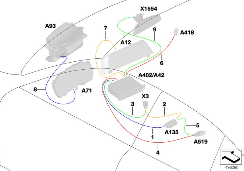 Genuine BMW 61118719642 G20 G21 Connecting Line Cluster / Hud L= 740mm (Inc. 320dX, 320d & 330e) | ML Performance UK Car Parts