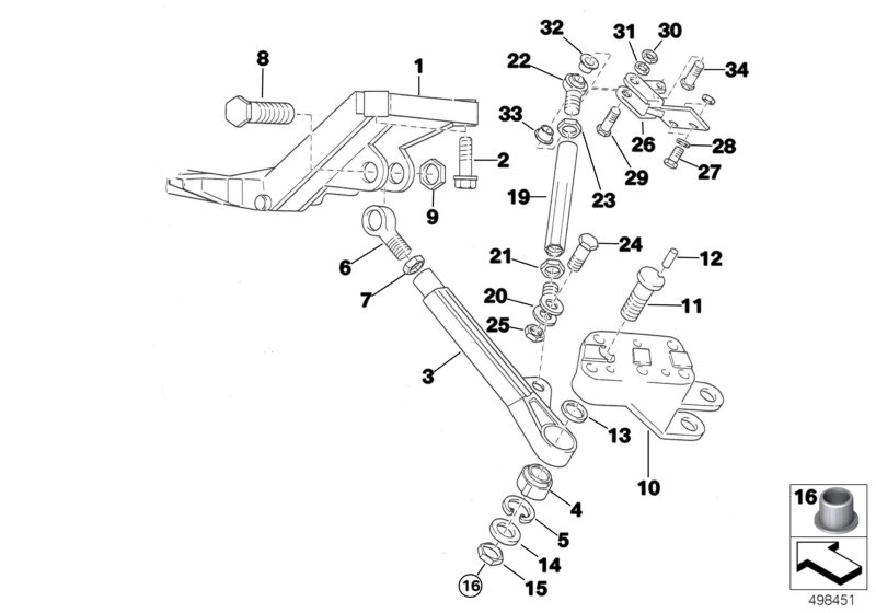 Genuine BMW 31122483146 Wishbone, Right 265mm (Inc. E36 318iS) | ML Performance UK Car Parts