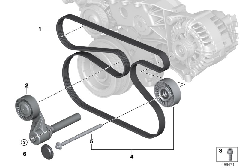 Genuine BMW 11288585243 E70 E70 Deflection Pulley (Inc. X5 3.0d, X5 3.5d & X5 3.0sd) | ML Performance UK Car Parts