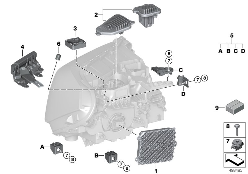 Genuine BMW 63119477823 Set Of Repair Mounts, Left (Inc. X1) | ML Performance UK Car Parts