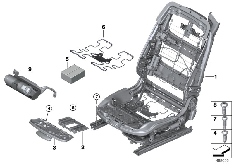 Genuine BMW 52107351865 F83 Seat Mech. Assembly, Sport Seat, Left (Inc. 430iX, M4 & 420d) | ML Performance UK Car Parts