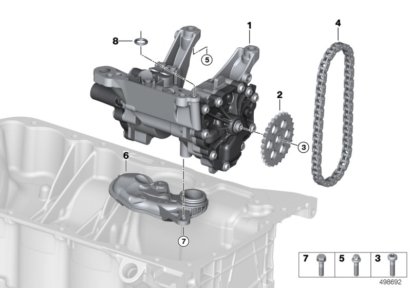 Genuine BMW 11417636187 G07 F33 F55 Chain (Inc. X1 28i, 740eX & JCW) | ML Performance UK Car Parts