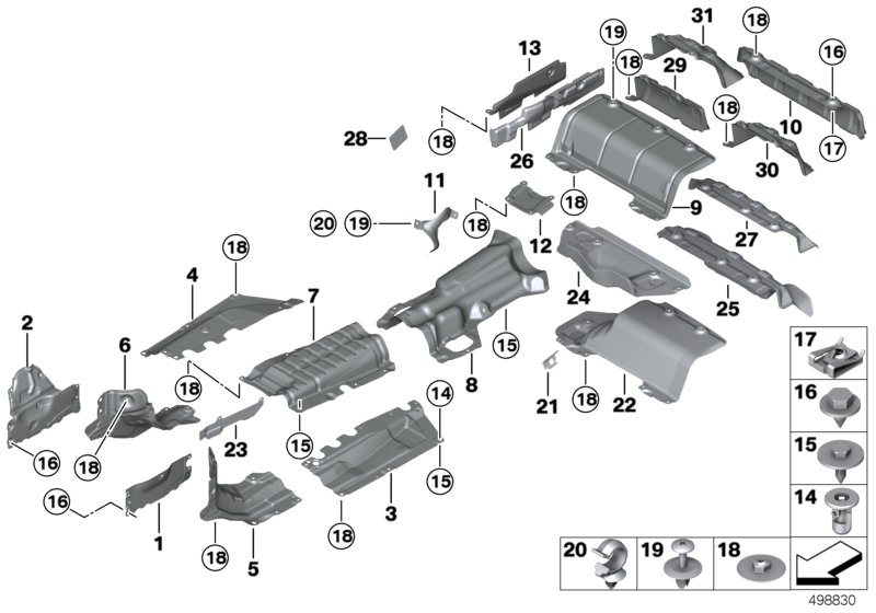 Genuine BMW 51487241777 F33 F80 Heat Insulator Rear Silencer (Inc. 325d, 420i & 420d) | ML Performance UK Car Parts