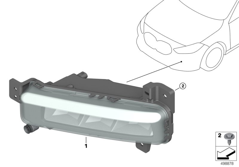 Genuine BMW 63177471081 F40 F46 G07 Front Fog Lamp, Led, Left (Inc. 218dX, 120dX & 216d) | ML Performance UK Car Parts