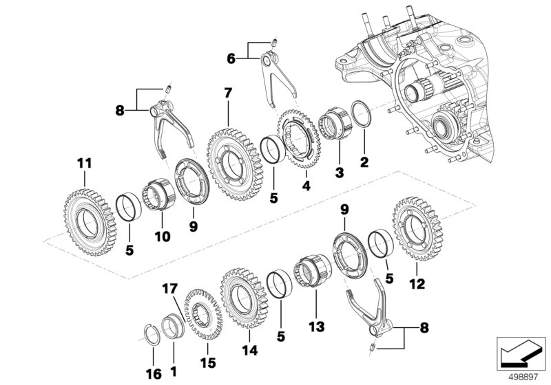 Genuine BMW 23008419514 Gear Set OUTPUT 17/38 (Inc. M6 GT3) | ML Performance UK Car Parts