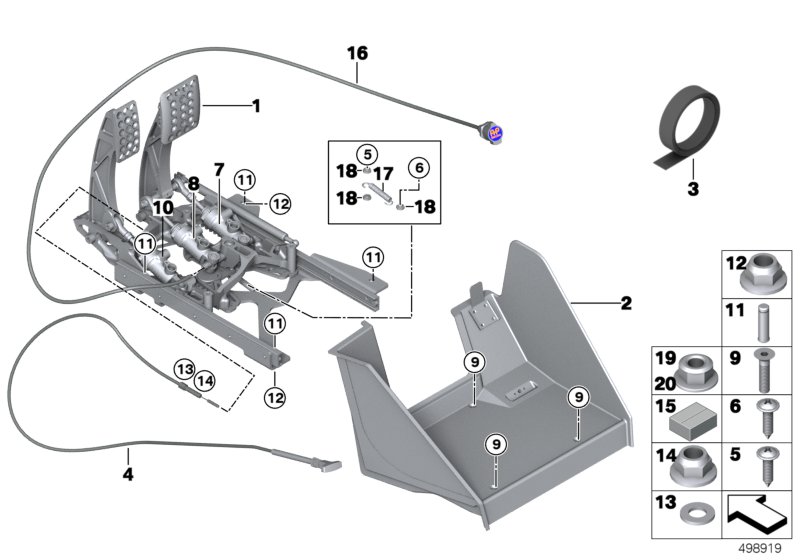 Genuine BMW 35008424576 Base Plate FOR PEDALBOX (Inc. M6 GT3) | ML Performance UK Car Parts