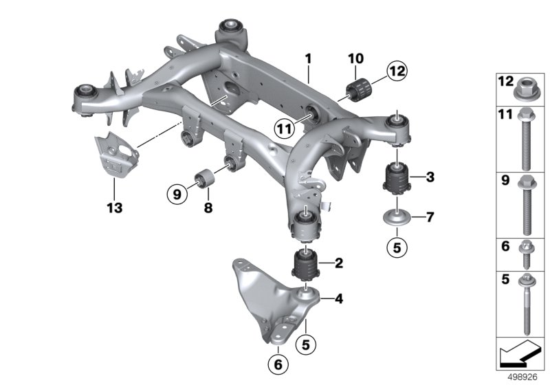 Genuine BMW 33308067495 Rubber Mounting Front HAT (Inc. X3 M & X4 M) | ML Performance UK Car Parts