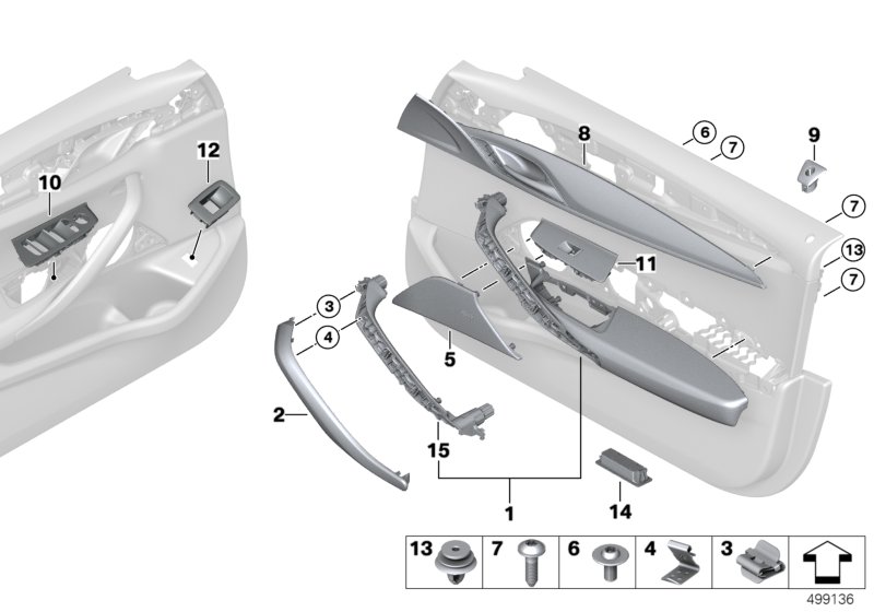 Genuine BMW 51417488609 G30 G31 Decor Trim, Left SCHWARZ (Inc. 530eX, 518d & 520i 1.6) | ML Performance UK Car Parts