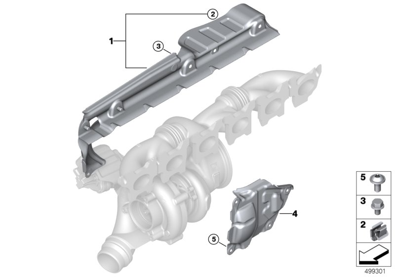 Genuine BMW 11798679023 G14 G11 G16 Heat Shield, Turbocharger, Lower (Inc. 745eX, 630iX & 745Le) | ML Performance UK Car Parts