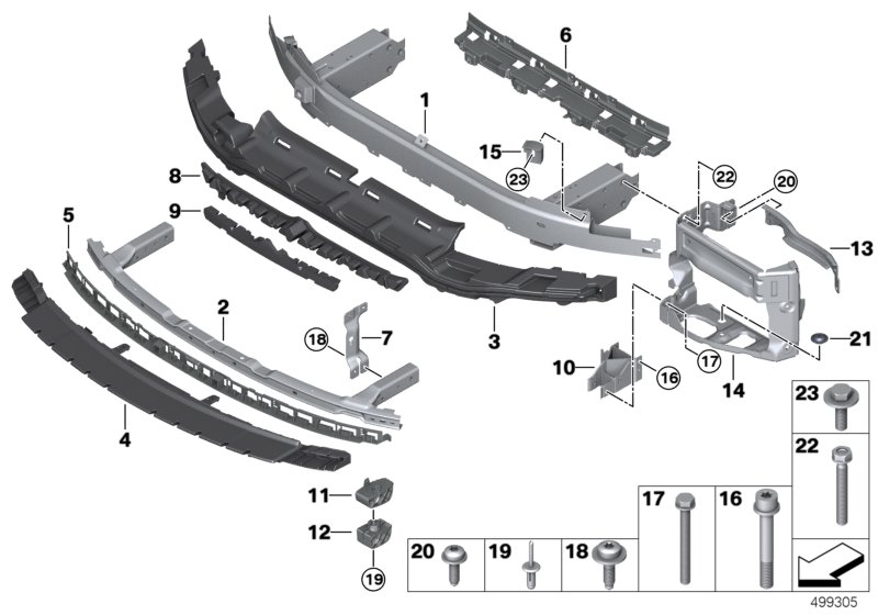 Genuine BMW 51117483632 G15 G14 G16 Mount, Bumper, Front, Lower (Inc. M850iX, 840i & 840iX) | ML Performance UK Car Parts