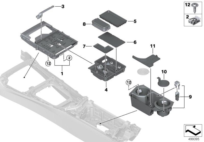 Genuine BMW 51166809003 G29 Frame, Oddments Tray (Inc. Z4 20i, Z4 30i & Z4 M40i) | ML Performance UK Car Parts