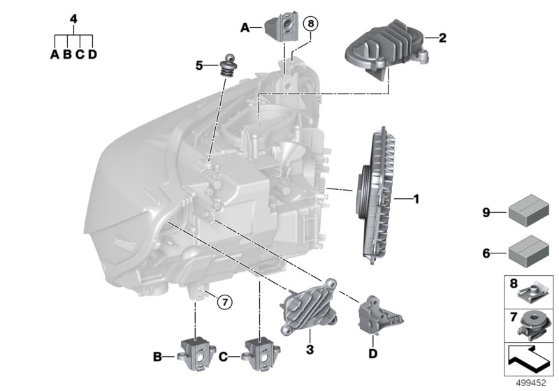 Genuine BMW 63117492723 F36 F33 F83 Set Of Small Parts (Inc. 420i, M3 & 418d) | ML Performance UK Car Parts