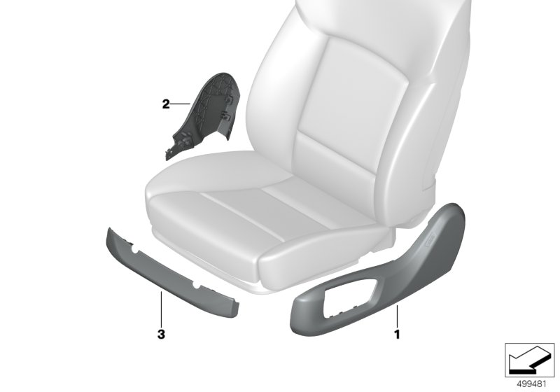 Genuine BMW 52107497987 G05 G06 Trim, Seat Outer Left ELF.WEISS (Inc. X6 30iX, X5 M50dX & X6 M50iX) | ML Performance UK Car Parts