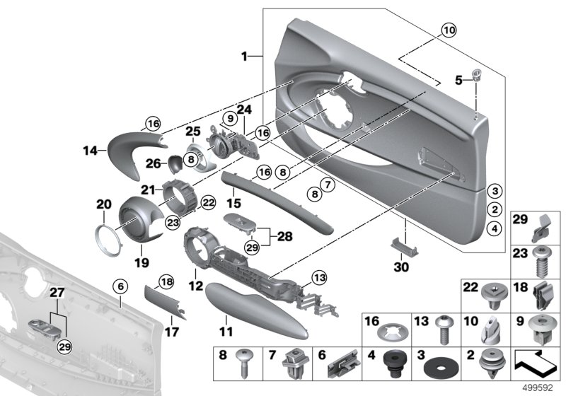 Genuine BMW Mini 51417362421 F56 Cover, Speaker, Metal, Left SCHWARZ (Inc. Cooper, Cooper D & Cooper SD) | ML Performance UK Car Parts