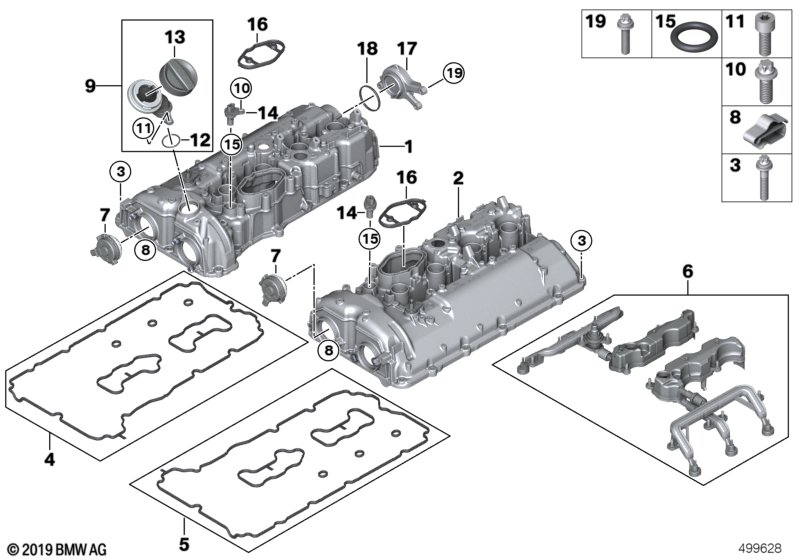 Genuine BMW 11128699192 F91 F90 F93 Cylinder Head Cover Zyl. 1-4 (Inc. M5 & M8) | ML Performance UK Car Parts