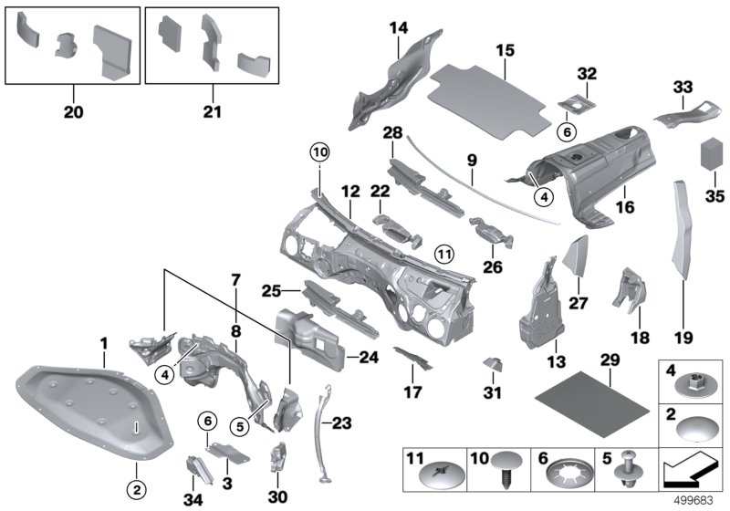 Genuine BMW 51487322914 F36 F32 Seal, Side Frame, Right (Inc. 428iX, 418d & 430i) | ML Performance UK Car Parts