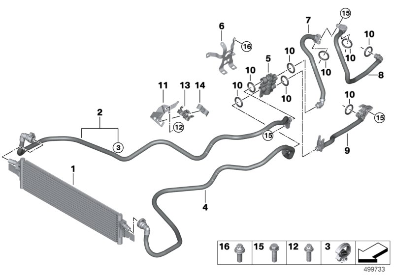 Genuine BMW 17228663979 G20 G01 Bracket Transmission Oil Cooler Line (Inc. 330e & X3 30eX) | ML Performance UK Car Parts