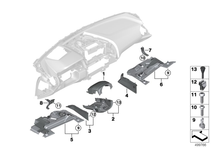 Genuine BMW 51457941022 F93 G16 F91 Trim Panel, Footwell, Airbag, Passenger (Inc. 840dX, 840iX & M8) | ML Performance UK Car Parts