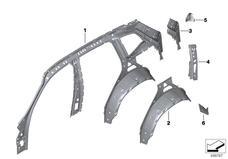 Genuine BMW 41009498835 Reinforcement For D-Pillar Bottom Left (Inc. X4) | ML Performance UK Car Parts