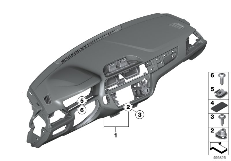 Genuine BMW 51457943490 F22 F20 F23 Instrument Panel SCHWARZ (Inc. 118i, 218i & 116d ed) | ML Performance UK Car Parts