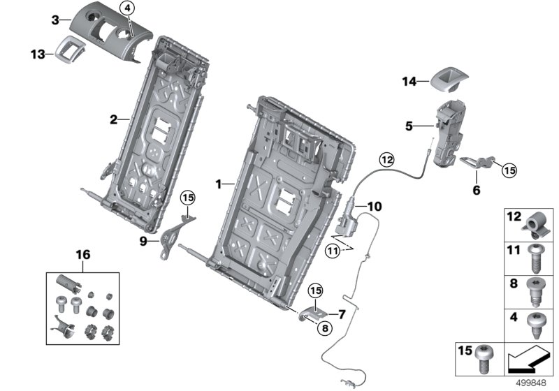 Genuine BMW 52207424082 G21 G02 G01 Clip, Bowden Cable (Inc. X3 30eX, 330iX & 330i) | ML Performance UK Car Parts