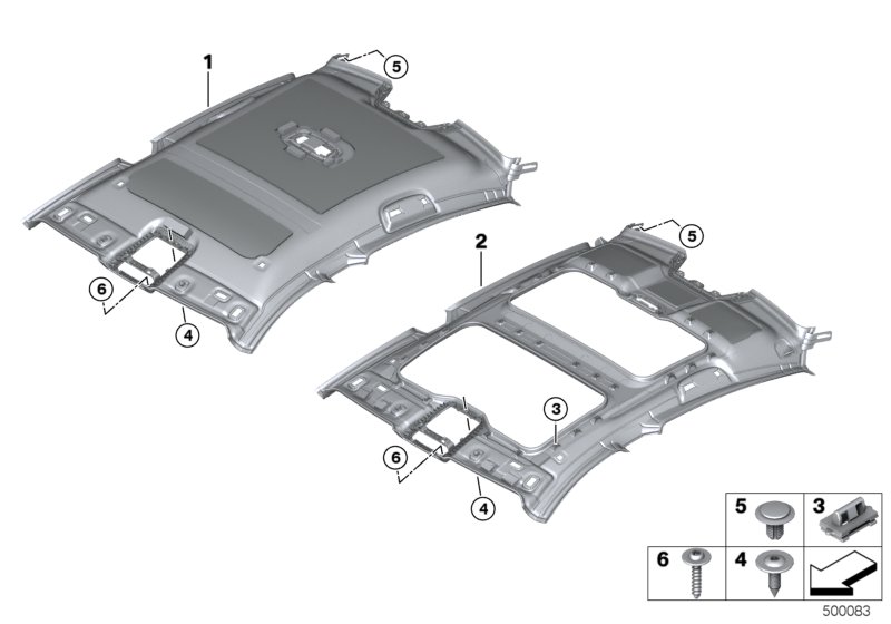 Genuine BMW 51449882869 G16 Headlining Panoramic Roof ANTHRAZIT (Inc. 840dX, 840iX & M850iX) | ML Performance UK Car Parts