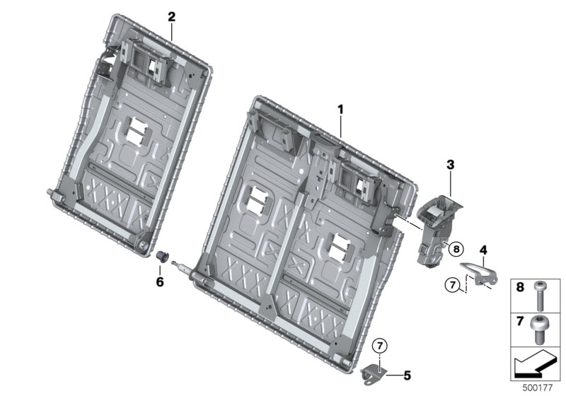 Genuine BMW 52207475485 F40 F44 Bracket Backrest Outer Left (Inc. 218i, M135iX & 118i) | ML Performance UK Car Parts