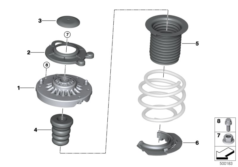 Genuine BMW 31306895026 F40 F44 Support Bearing, Front (Inc. M135iX & M235iX) | ML Performance UK Car Parts