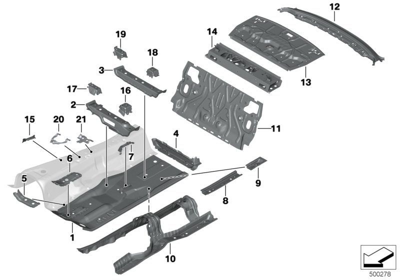 Genuine BMW 41007401588 G31 F90 G30 Right Front Seat Console (Inc. 520d ed, 750LiX & 725d) | ML Performance UK Car Parts