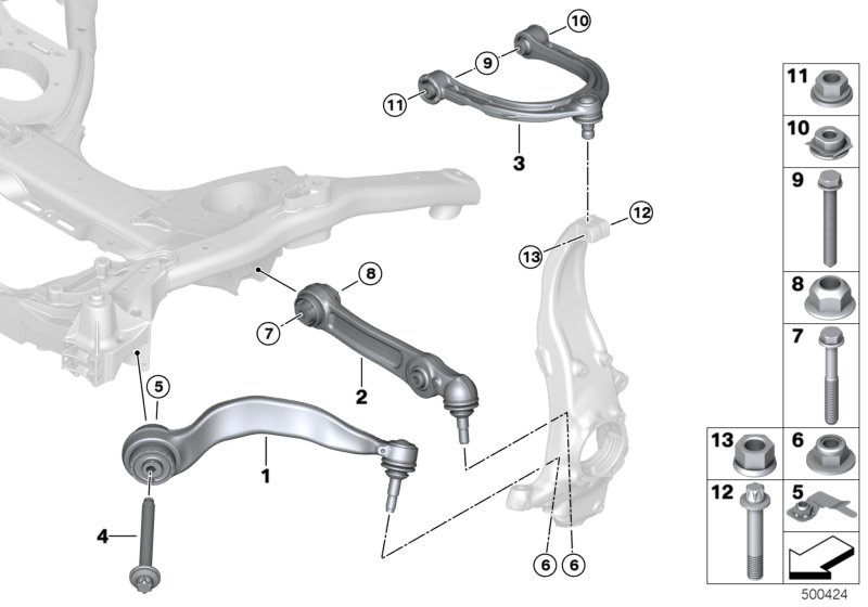 Genuine BMW 31106886909 G14 G16 G15 Left Tension Strut With Rubber Mounting (Inc. 840i) | ML Performance UK Car Parts