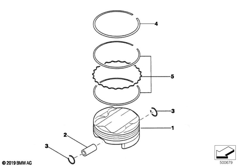 Genuine BMW 11251416669 Piston 86,39 S42 (Inc. E36 320i) | ML Performance UK Car Parts