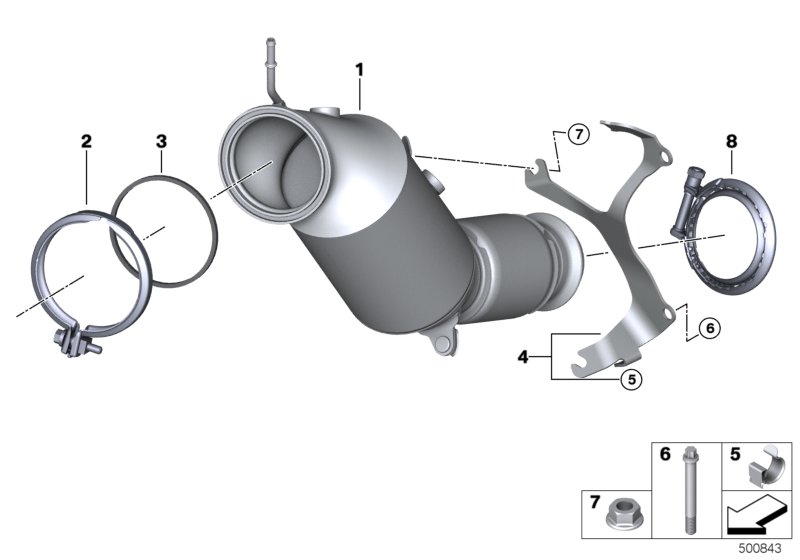 Genuine BMW 18328661424 G01 G02 Exch Catalytic Converter Close To Engine (Inc. X3 & X4 20iX) | ML Performance UK Car Parts