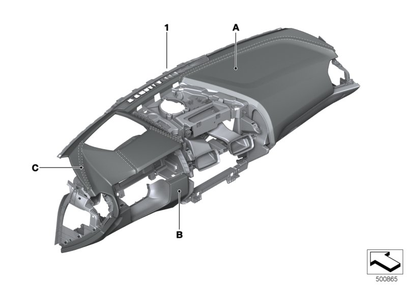 Genuine BMW 51457994796 G15 F92 F93 Dashboard Leather Head-Up Display INDIVIDUAL (Inc. 840i, 840dX & 840iX) | ML Performance UK Car Parts