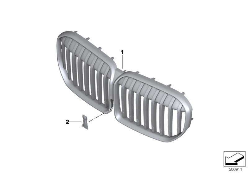 Genuine BMW 51138096133 G11 Grill Front SHADOWLINE (Inc. 730Ld, 745Le & 730d) | ML Performance UK Car Parts