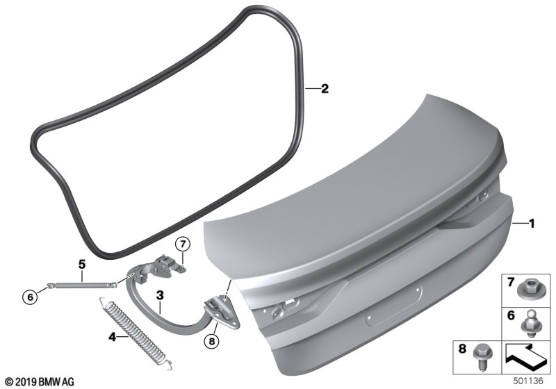 Genuine BMW 41009465133 F44 Left Trunk Lid Hinge (Inc. 220d, M235iX & 228iX) | ML Performance UK Car Parts