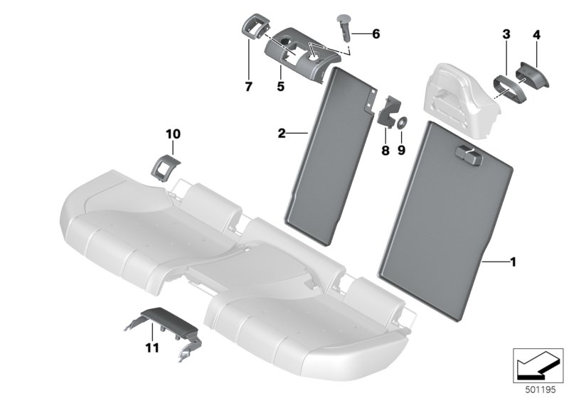 Genuine BMW 52207950569 F93 G16 Trim Panel Rear Panel 2Nd Seat Row ANTHRAZIT (Inc. M850iX, M8 & 840dX) | ML Performance UK Car Parts