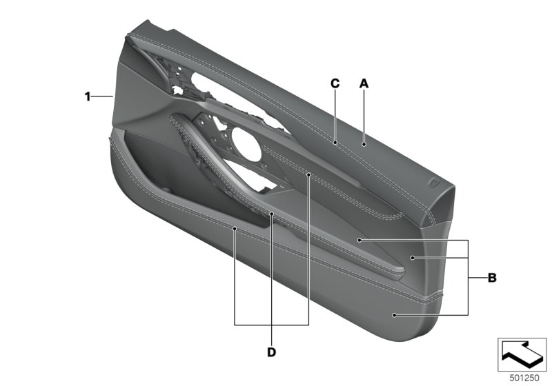 Genuine BMW 51417996771 G14 G15 Door Panel, Leather, Front Left INDIVIDUAL (Inc. 840dX, M850iX & 840iX) | ML Performance UK Car Parts