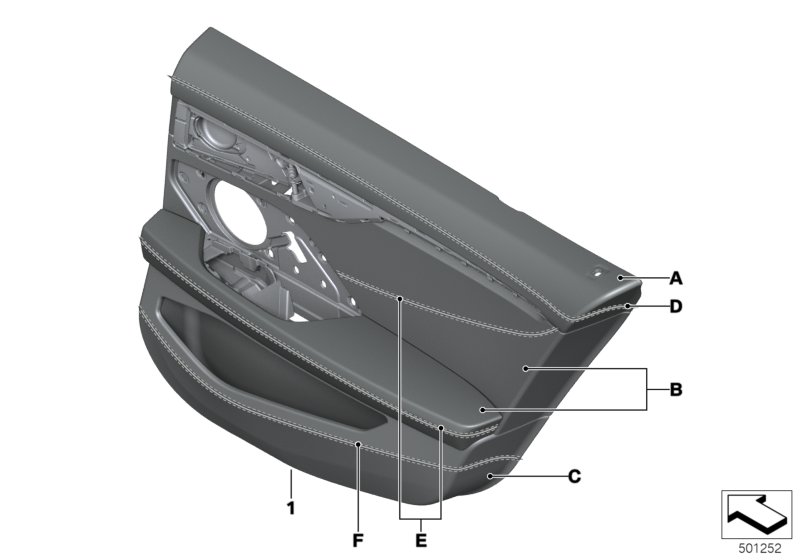 Genuine BMW 51427997082 G16 Door Lining Leather Rear Right INDIVIDUAL (Inc. 840dX, 840i & M850iX) | ML Performance UK Car Parts